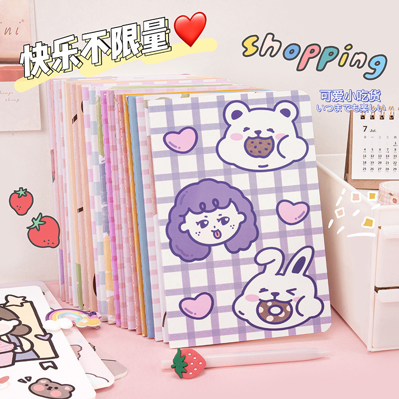 创意A5车线本卡通可爱笔记本子学生文具软面抄办公用品记事本批发